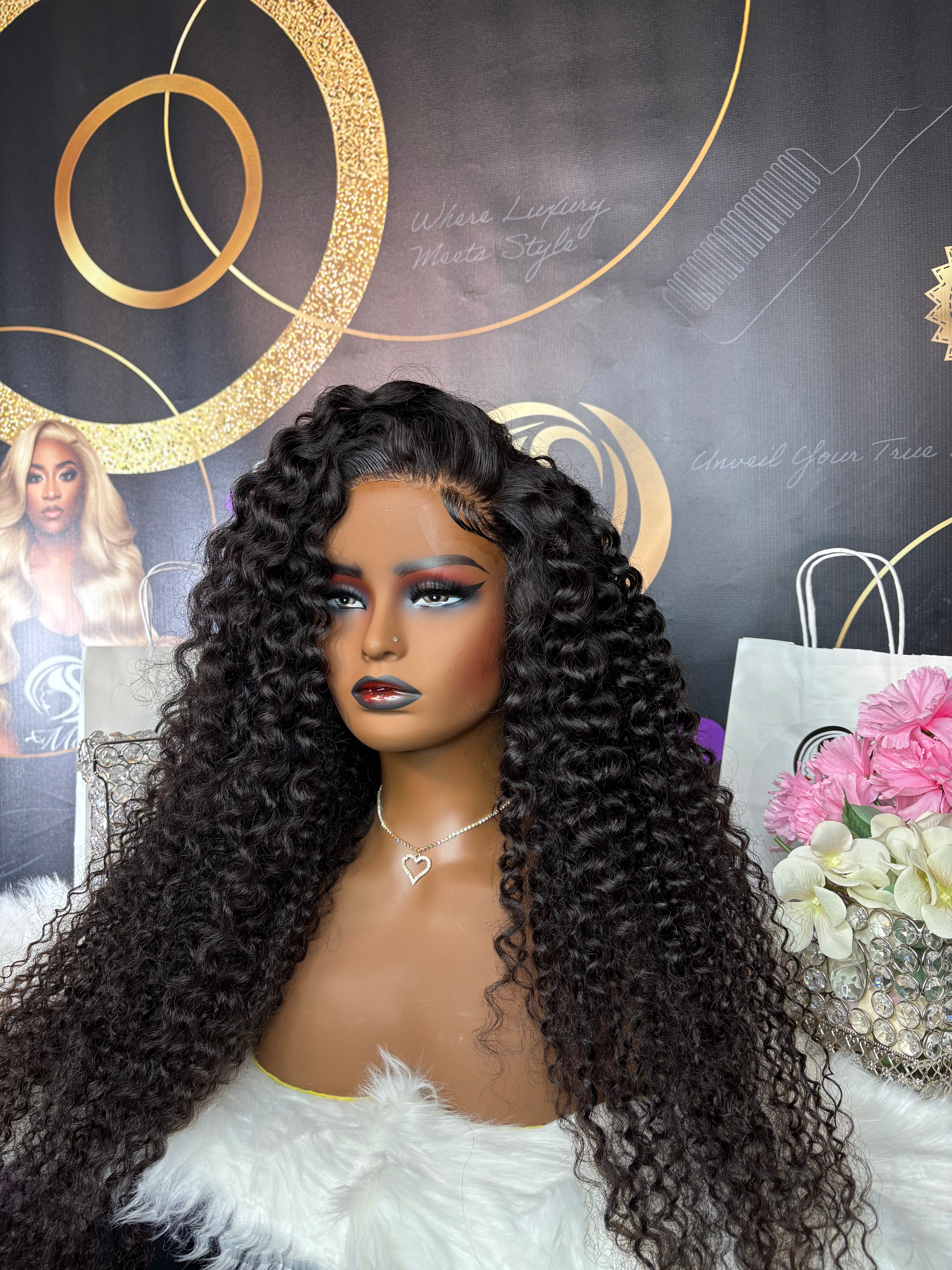 13x6 HD Super Kinky Curly Frontal Wig 250% Density