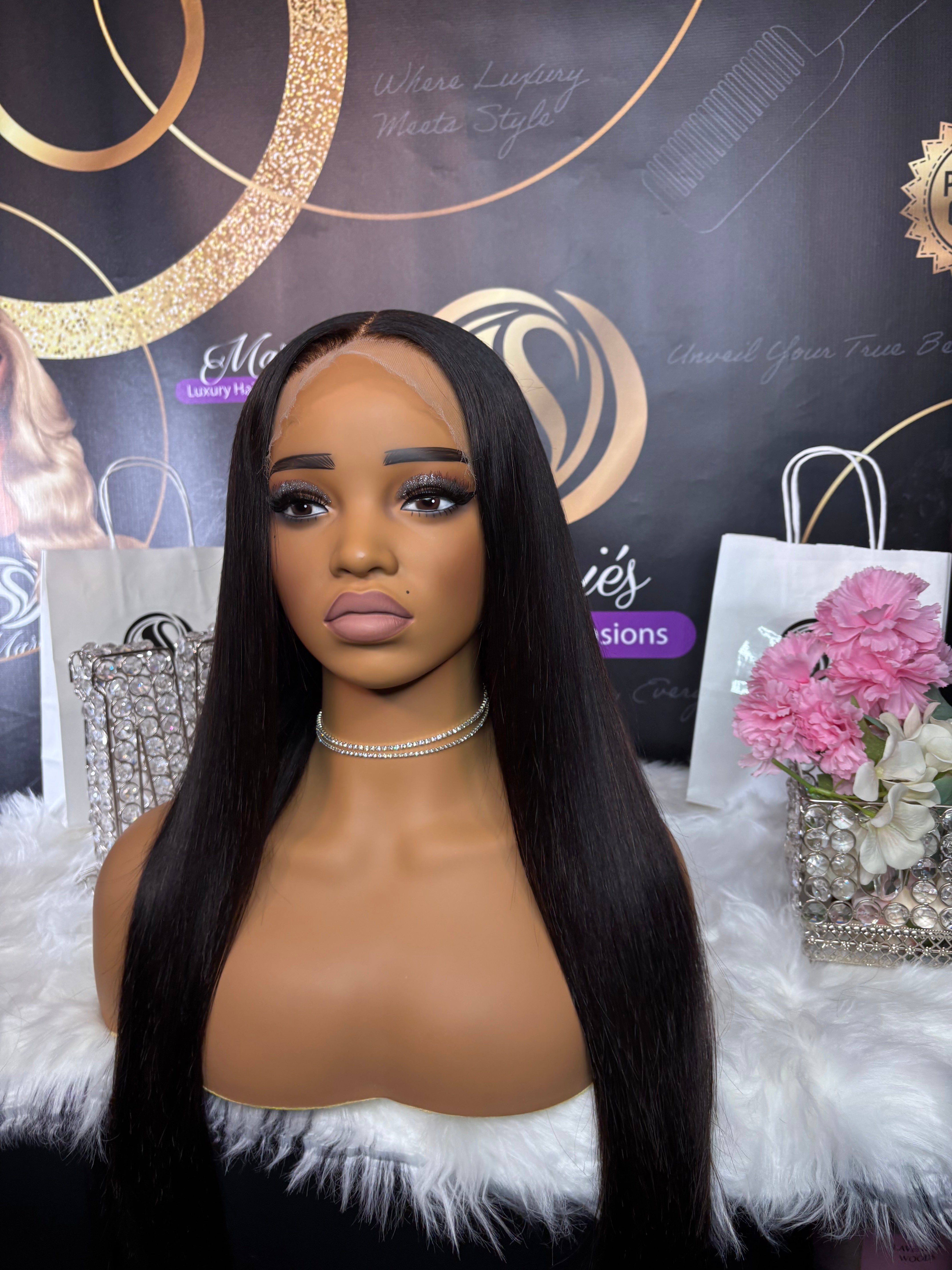 HD 5x5 Closure Straight Wig 250% Density ( Ships In 2-3 Days )